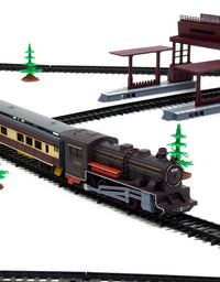 Electric Large Classic Train Set Rail Track Carriages Kids Vehicle Toy Gift
