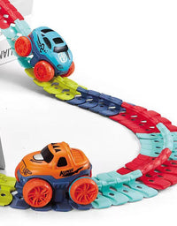 Changeable Track In The Dark Track with LED Light-Up Race Car Flexible Track Toy 138
